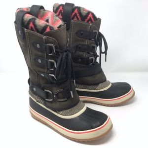 Sorel Joan Of Arctic Knit Premium II Waterproof Lined Boots Womens Size 7.5